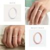 imageThunderFit Womens Thin Swivel Silicone Wedding Bands Stackable Rubber Engagement Rings 25mm Wide 2mm Thick  1481012 Variety MultipackPack ZC Rose Pink  Light Pink  White  Rose Gold