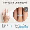 imageThunderFit Womens Thin Swivel Silicone Wedding Bands Stackable Rubber Engagement Rings 25mm Wide 2mm Thick  1481012 Variety MultipackPack ZE Light Blue