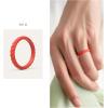 imageThunderFit Womens Thin Swivel Silicone Wedding Bands Stackable Rubber Engagement Rings 25mm Wide 2mm Thick  1481012 Variety MultipackPack ZG Red