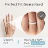 imageThunderFit Womens Thin Swivel Silicone Wedding Bands Stackable Rubber Engagement Rings 25mm Wide 2mm Thick  1481012 Variety MultipackPack ZJ White