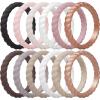 Pack H: Black  Crystal Pink  Light Stone  Rose Pearl  Smoke Violet  Smoke  Light Taupe  White  Rose Taupe  Rosy Copper (Metallic)  Doeskin  Porcini (Metallic)
