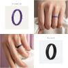 imageThunderFit Silicone Rings for Her  Mix Womens Silicone Wedding Rings 18mm Thick Rubber Engagement Rings Braided ampamp 4mm Classic Rings ComboPack A Purple Heather  Liberty  Prism Violet  Galaxy  Black