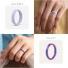 imageThunderFit Silicone Rings for Her  Mix Womens Silicone Wedding Rings 18mm Thick Rubber Engagement Rings Braided ampamp 4mm Classic Rings ComboPack A Purple Heather  Liberty  Prism Violet  Galaxy  Black