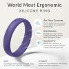 imageThunderFit Silicone Rings for Her  Mix Womens Silicone Wedding Rings 18mm Thick Rubber Engagement Rings Braided ampamp 4mm Classic Rings ComboPack A Purple Heather  Liberty  Prism Violet  Galaxy  Black