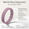imageThunderFit Silicone Rings for Her  Mix Womens Silicone Wedding Rings 18mm Thick Rubber Engagement Rings Braided ampamp 4mm Classic Rings ComboPack D Fudge  Winetasting  Malaga  Crystal Pink  Dusky Orchid