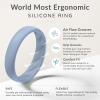 imageThunderFit Silicone Rings for Her  Mix Womens Silicone Wedding Rings 18mm Thick Rubber Engagement Rings Braided ampamp 4mm Classic Rings ComboPack E Black  Dress Blues  Rain Washed  Pale Aqua  Paynes Gray