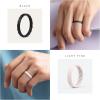 imageThunderFit Silicone Rings for Her  Mix Womens Silicone Wedding Rings 18mm Thick Rubber Engagement Rings Braided ampamp 4mm Classic Rings ComboPack N Black  Marble C  Heavenly Pink  Toast Metallic  White