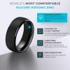 imageThunderFit Silicone Rings for Men Black Matte Silicone Wedding Bands 28 mm Thick Mens Rubber Engagement Bands 13 Variety Multipack12513 2233mm