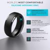 imageThunderFit Silicone Rings for Men Black Matte Silicone Wedding Bands 28 mm Thick Mens Rubber Engagement Bands 13 Variety Multipack15516 2347mm
