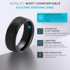 imageThunderFit Silicone Rings for Men Black Matte Silicone Wedding Bands 28 mm Thick Mens Rubber Engagement Bands 13 Variety Multipack859 1890mm