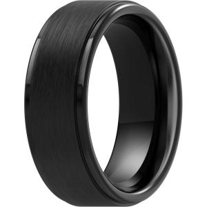 imageThunderFit Silicone Rings for Men Black Matte Silicone Wedding Bands 28 mm Thick Mens Rubber Engagement Bands 13 Variety Multipack16517 2402mm