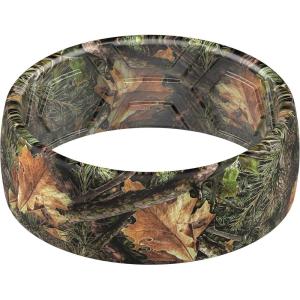 imageThunderFit Silicone Wedding Rings for Men Breathable Printed Design Rubber Engagement Bands 8mm Wide 2mm ThickCamo 1