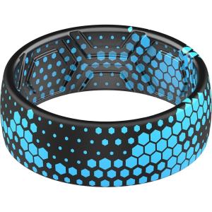 imageThunderFit Silicone Wedding Rings for Men Breathable Printed Design Rubber Engagement Bands 8mm Wide 2mm ThickCamo 4