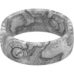 imageThunderFit Silicone Wedding Rings for Men Breathable Printed Design Rubber Engagement Bands 8mm Wide 2mm ThickGrey Wood