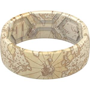 imageThunderFit Silicone Wedding Rings for Men Breathable Printed Design Rubber Engagement Bands 8mm Wide 2mm ThickWorld Map