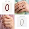 imageThunderFit Silicone Ring Enhancers for Women Breathable Womens Rubber Engagement Rings 5PackPack A Sepia Rose  Warm Gray 1 C  Misty Jade  Fired Brick  Warm Sand