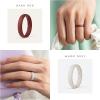 imageThunderFit Silicone Ring Enhancers for Women Breathable Womens Rubber Engagement Rings 5PackPack A Sepia Rose  Warm Gray 1 C  Misty Jade  Fired Brick  Warm Sand
