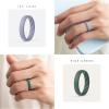 imageThunderFit Silicone Ring Enhancers for Women Breathable Womens Rubber Engagement Rings 5PackPack E Black  Rust Clay  Smoke Pine  Languid Lavender  Oyster White