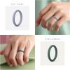 imageThunderFit Silicone Ring Enhancers for Women Breathable Womens Rubber Engagement Rings 5PackPack E Black  Rust Clay  Smoke Pine  Languid Lavender  Oyster White