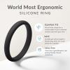 imageThunderFit Silicone Ring Enhancers for Women Breathable Womens Rubber Engagement Rings 5PackPack G All Black