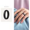 imageThunderFit Silicone Ring Enhancers for Women Breathable Womens Rubber Engagement Rings 5PackPack G All Black