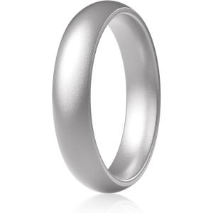 imageThunderFit Silicone Anniversary Rings for Women 55mm Wide 2mm Thick Wedding Rubber Bands Variety Multipack 112Pack ZN Silver