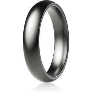 imageThunderFit Silicone Anniversary Rings for Women 55mm Wide 2mm Thick Wedding Rubber Bands Variety Multipack 112Pack ZS Metallic Black