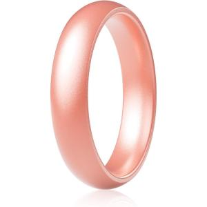 imageThunderFit Silicone Anniversary Rings for Women 55mm Wide 2mm Thick Wedding Rubber Bands Variety Multipack 112Pack ZT Rose Gold