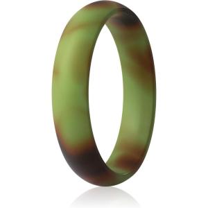 imageThunderFit Silicone Anniversary Rings for Women 55mm Wide 2mm Thick Wedding Rubber Bands Variety Multipack 112Pack ZW Camo