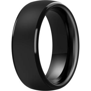imageThunderFit Silicone Rings for Men  7 Rings  4 Rings  1 Ring Step Edge Rubber Wedding Bands 10mm Wide  25mm ThickPack F Black C