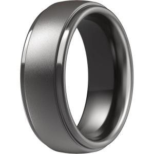 imageThunderFit Silicone Rings for Men  7 Rings  4 Rings  1 Ring Step Edge Rubber Wedding Bands 10mm Wide  25mm ThickPack ZK Gunmetal