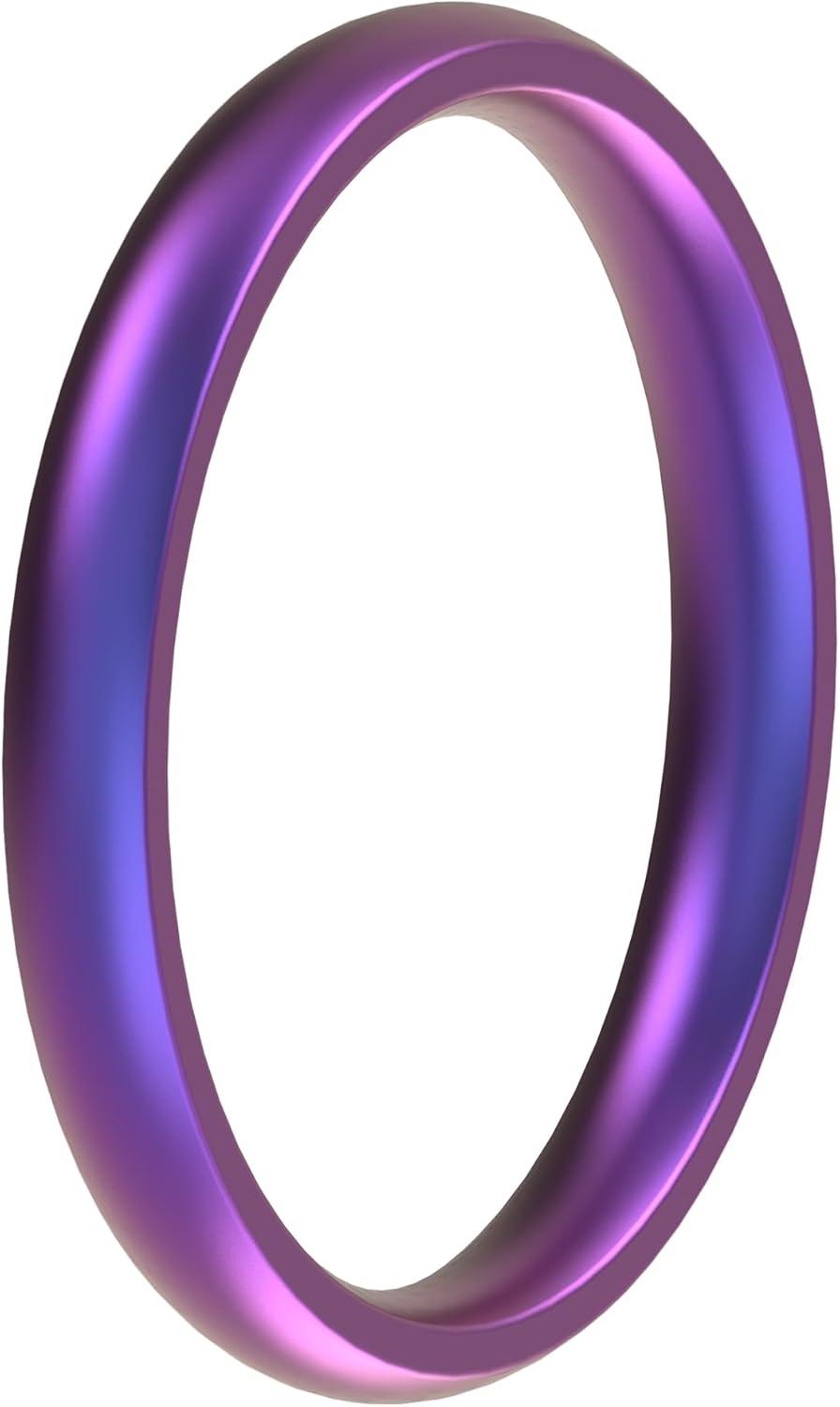 imageThunderFit Silicone Rings for Him and Her Rubber Engagement Bands Unisex 17mm Thick Minimalist Rubber Engagement RingsPack B Starry Galaxy