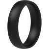 imageThunderFit Silicone Rings for Him and Her Rubber Engagement Bands Unisex 17mm Thick Minimalist Rubber Engagement RingsPack A Black