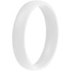 imageThunderFit Silicone Rings for Him and Her Rubber Engagement Bands Unisex 17mm Thick Minimalist Rubber Engagement RingsPack C White