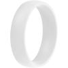 imageThunderFit Silicone Rings for Him and Her Rubber Engagement Bands Unisex 17mm Thick Minimalist Rubber Engagement RingsPack C White