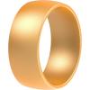 imageThunderFit Silicone Rings for Him and Her Rubber Engagement Bands Unisex 17mm Thick Minimalist Rubber Engagement RingsPack D Gold