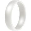 imageThunderFit Silicone Rings for Him and Her Rubber Engagement Bands Unisex 17mm Thick Minimalist Rubber Engagement RingsPack E Pearl White