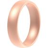 imageThunderFit Silicone Rings for Him and Her Rubber Engagement Bands Unisex 17mm Thick Minimalist Rubber Engagement RingsPack F Rose Gold