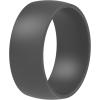 imageThunderFit Silicone Rings for Him and Her Rubber Engagement Bands Unisex 17mm Thick Minimalist Rubber Engagement RingsPack H Dark Grey