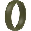 imageThunderFit Silicone Rings for Him and Her Rubber Engagement Bands Unisex 17mm Thick Minimalist Rubber Engagement RingsPack J Olive Green
