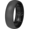 imageThunderFit Silicone Rings for Him and Her Rubber Wedding Engagement Bands Unisex 2mm Thick in 4mm ampamp 8mm Widths Variety Multipack 147Pack D Grey BBlack