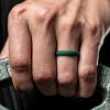 imageThunderFit Silicone Rings for Him and Her Rubber Wedding Engagement Bands Unisex 2mm Thick in 4mm ampamp 8mm Widths Variety Multipack 147Pack F Deep GreenBlack