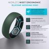 imageThunderFit Silicone Rings for Him and Her Rubber Wedding Engagement Bands Unisex 2mm Thick in 4mm ampamp 8mm Widths Variety Multipack 147Pack F Deep GreenBlack
