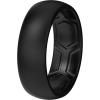 imageThunderFit Silicone Rings for Him and Her Rubber Wedding Engagement Bands Unisex 2mm Thick in 4mm ampamp 8mm Widths Variety Multipack 147Pack G All Black