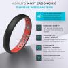 imageThunderFit Silicone Rings for Him and Her Rubber Wedding Engagement Bands Unisex 2mm Thick in 4mm ampamp 8mm Widths Variety Multipack 147Pack H BlackRed D