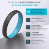 imageThunderFit Silicone Rings for Him and Her Rubber Wedding Engagement Bands Unisex 2mm Thick in 4mm ampamp 8mm Widths Variety Multipack 147Pack I Grey BSky Blue E