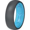 imageThunderFit Silicone Rings for Him and Her Rubber Wedding Engagement Bands Unisex 2mm Thick in 4mm ampamp 8mm Widths Variety Multipack 147Pack I Grey BSky Blue E