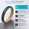 imageThunderFit Silicone Rings for Him and Her Rubber Wedding Engagement Bands Unisex 2mm Thick in 4mm ampamp 8mm Widths Variety Multipack 147Pack K Hurer GreenOrange E