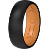 imageThunderFit Silicone Rings for Him and Her Rubber Wedding Engagement Bands Unisex 2mm Thick in 4mm ampamp 8mm Widths Variety Multipack 147Pack M BlackOrange E