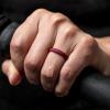 imageThunderFit Silicone Rings for Him and Her Rubber Wedding Engagement Bands Unisex 2mm Thick in 4mm ampamp 8mm Widths Variety Multipack 147Pack N BurgundyBlack